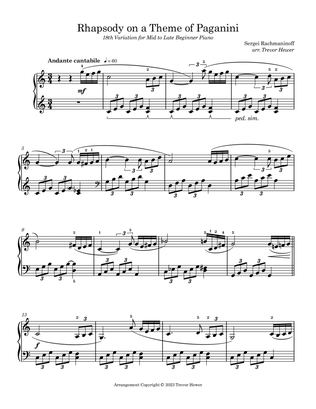 Variation 18 (From “Rhapsody on a Theme of Paganini”)