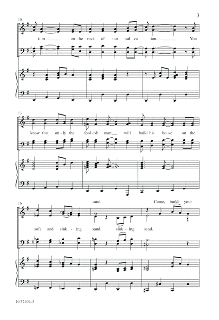 Build Your House on the Solid Rock 4-Part scores gallery preview page 3