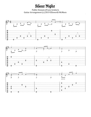 Silent Night (For Fingerstyle Guitar Tuned Open G - DGDGBD)