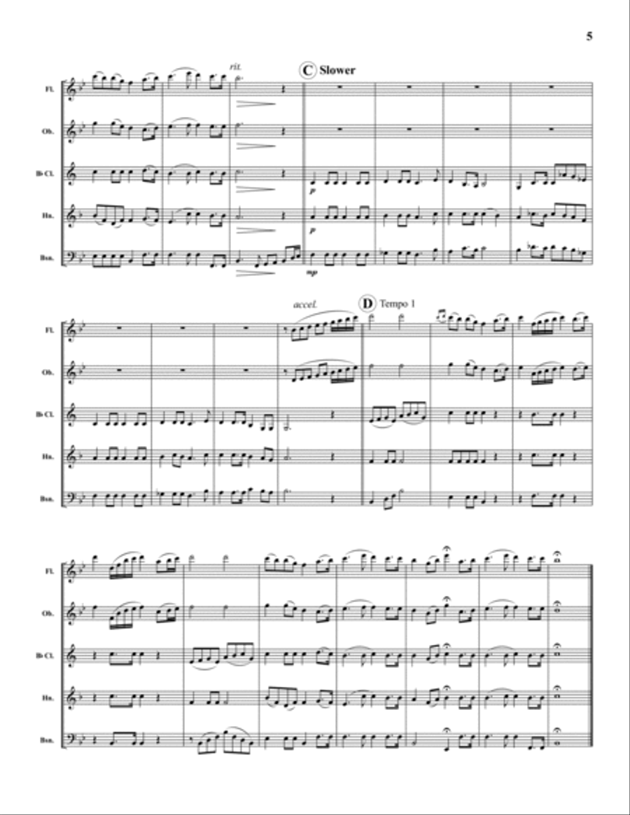 Hymn Suite #2 Hymn Suite #2 Woodwind Quintet scores gallery preview page 5