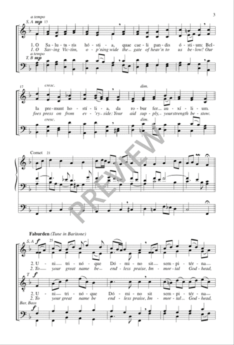 O Salutaris Hostia / O Saving Victim Choir scores gallery preview page 3