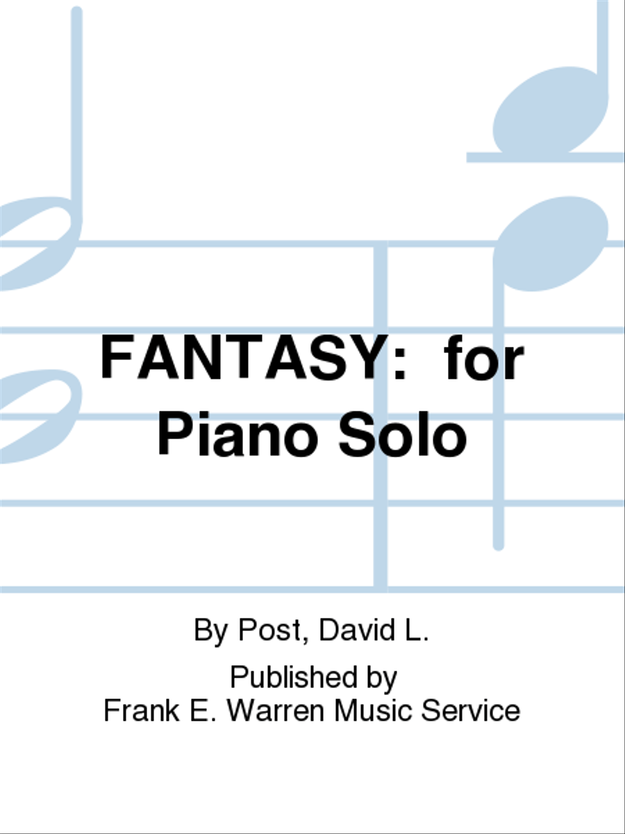 Fantasy: for Piano Solo Piano Solo scores gallery preview page 1