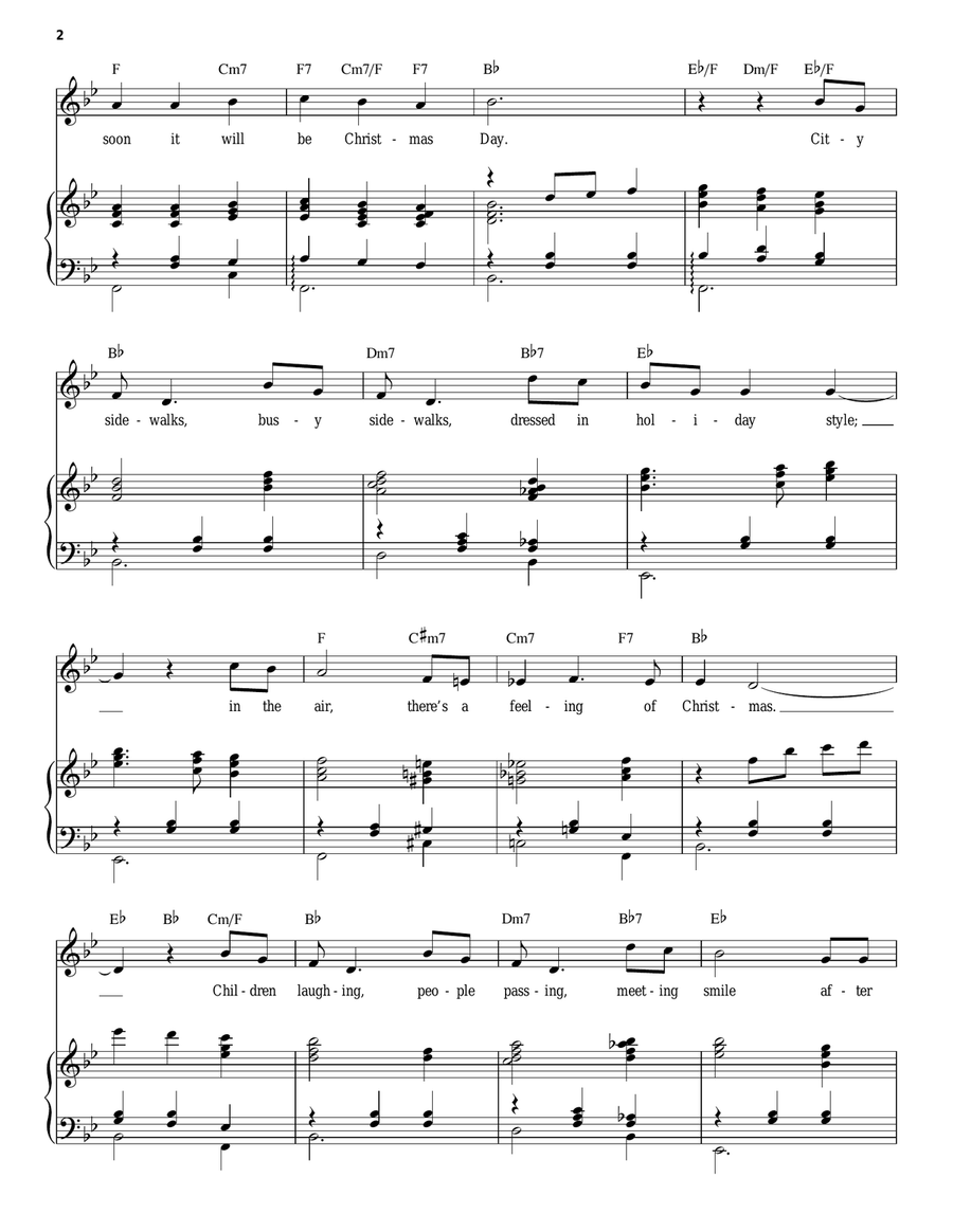 Silver Bells Piano, Vocal scores gallery preview page 2