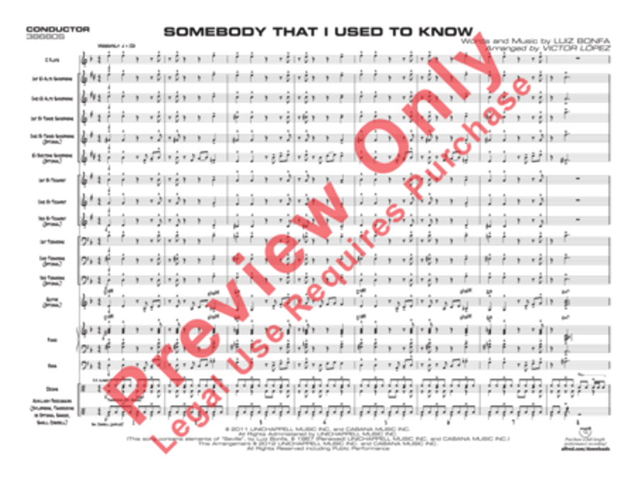 Somebody That I Used to Know Jazz Ensemble scores gallery preview page 4