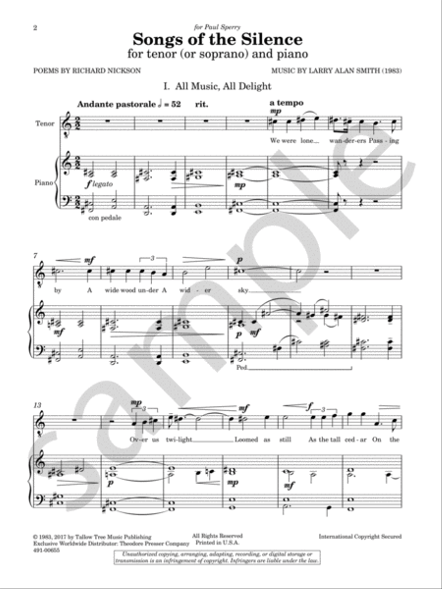 Songs of the Silence Songs of the Silence Chamber Music scores gallery preview page 3