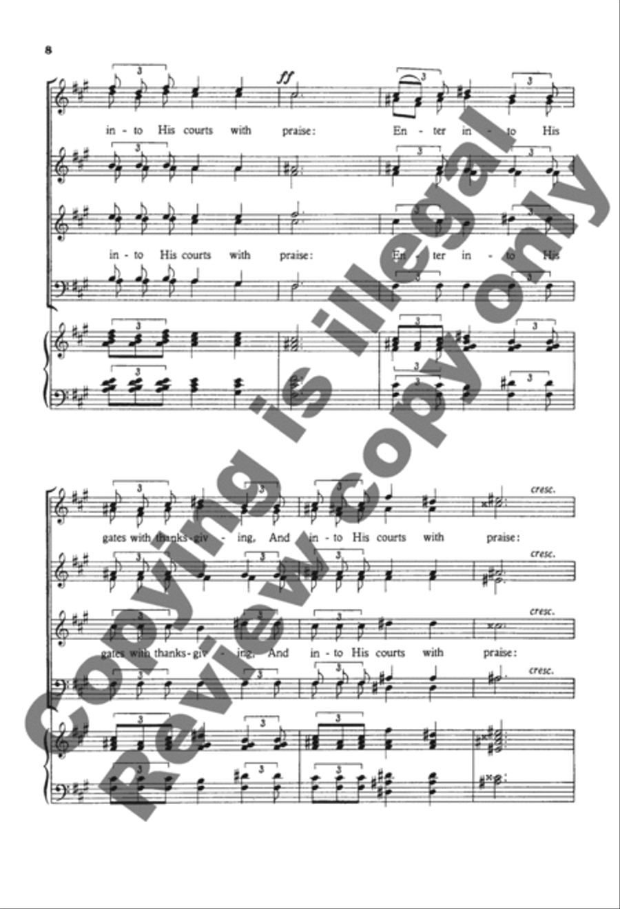 Make a Joyful Noise Unto the Lord 4-Part scores gallery preview page 9