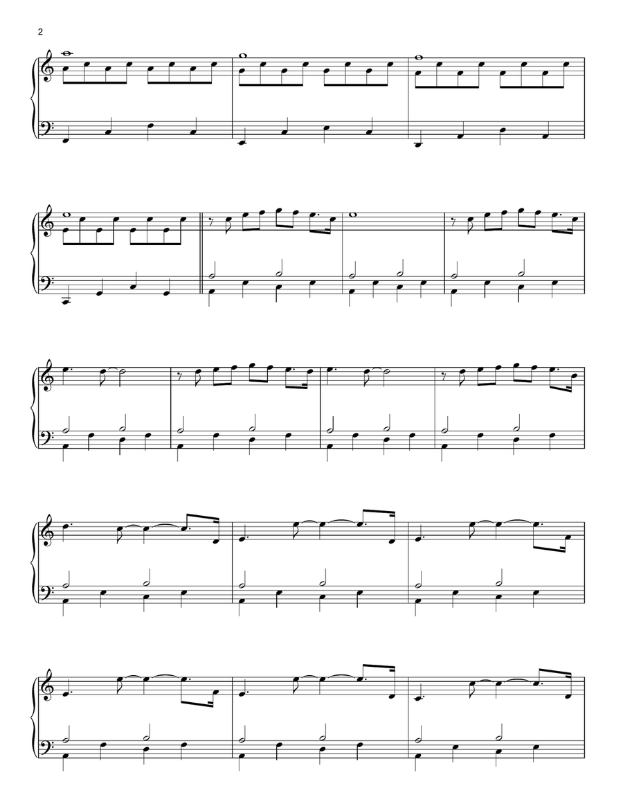 La Plage Piano Solo scores gallery preview page 2