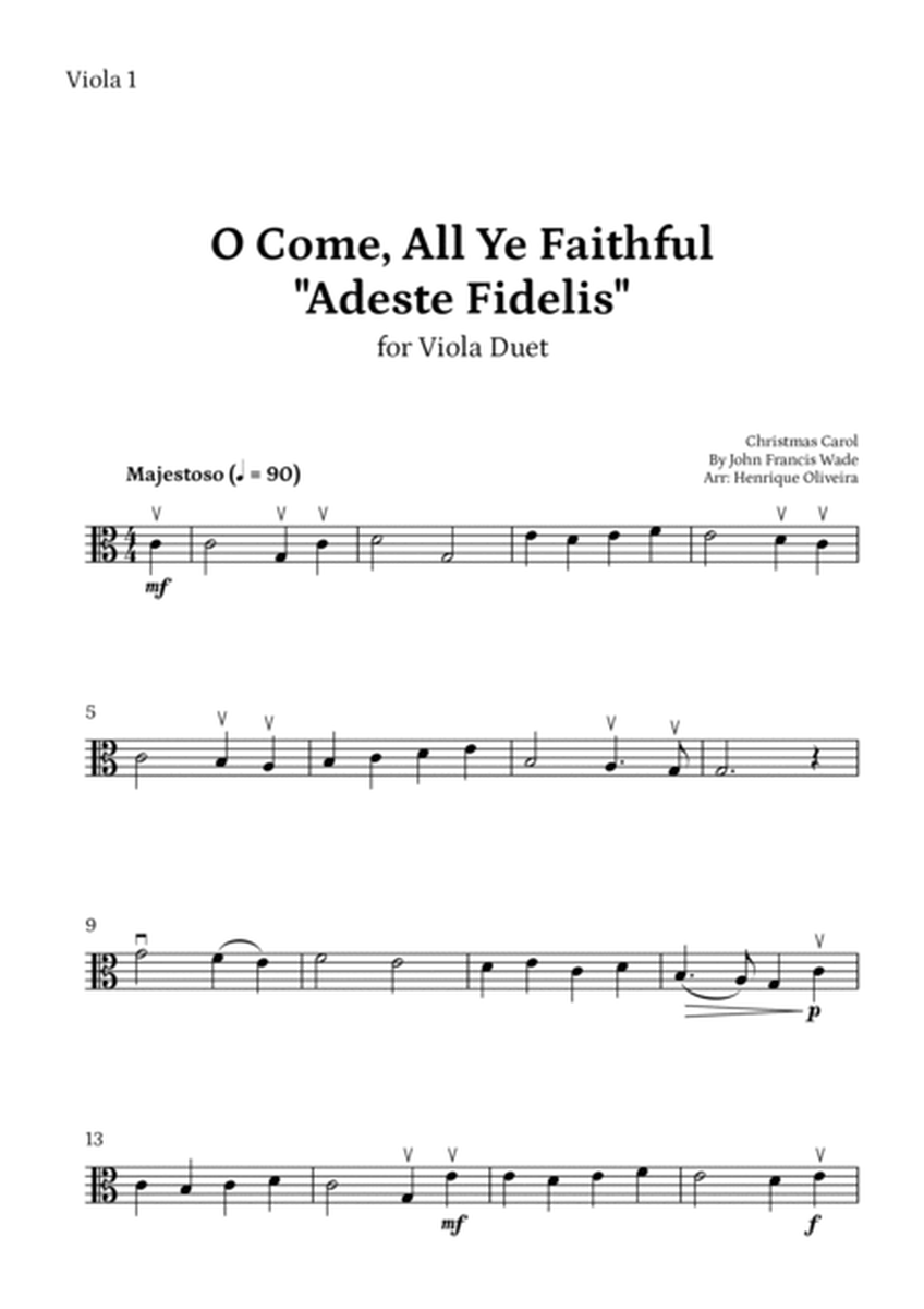 O Come, All Ye Faithful (Adeste Fidelis) - Viola Duet image number null