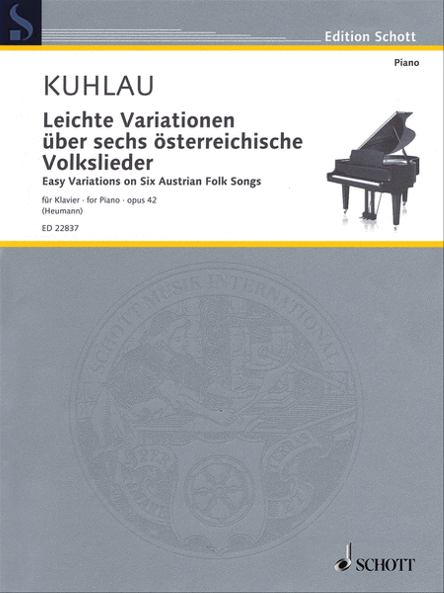 Easy Variations on Six Austrian Folk Songs Piano Solo scores gallery preview page 1