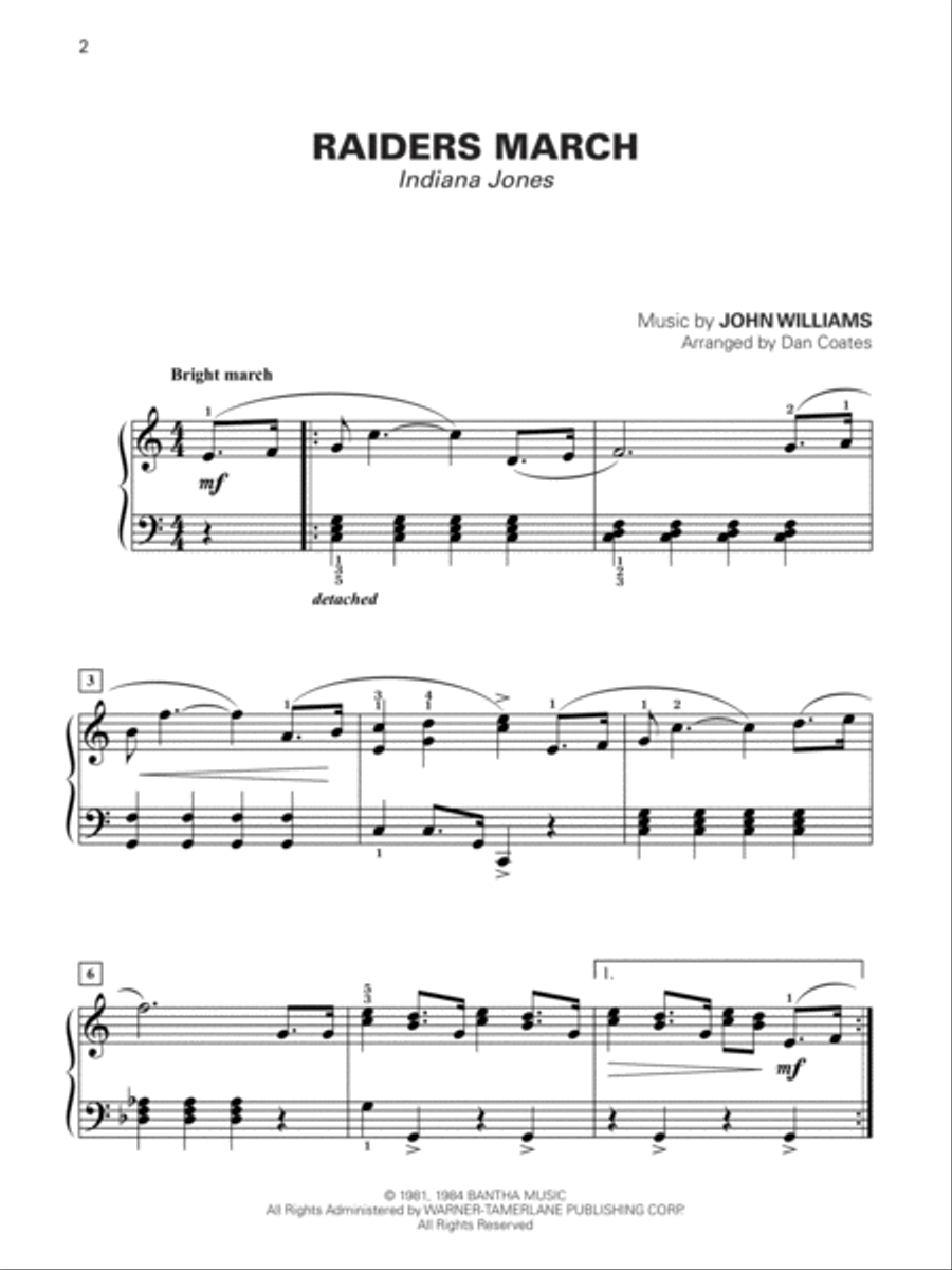 Dan Coates Popular Piano Library -- At the Movies, Book 2 Piano Solo scores gallery preview page 3