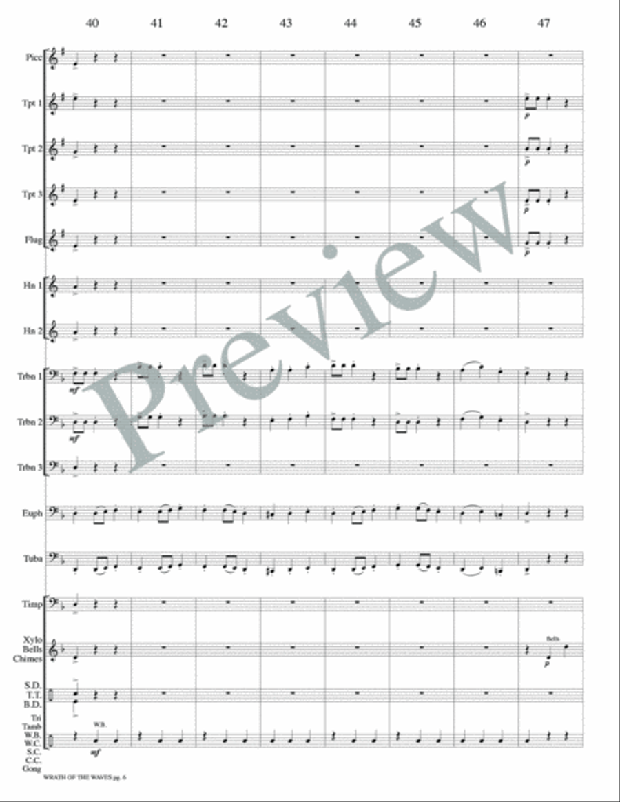 Wrath of the Waves Small Ensemble scores gallery preview page 8