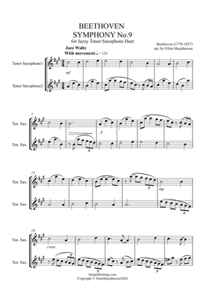 Jazz Waltz - Beethoven Symphony 9 - Tenor Saxophone Duet