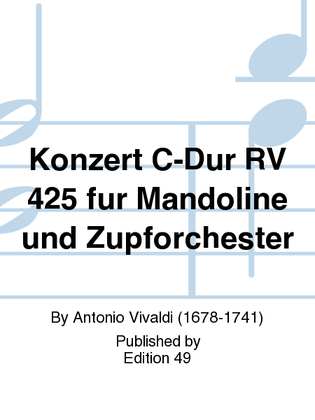 Book cover for Konzert C-Dur RV 425 fur Mandoline und Zupforchester
