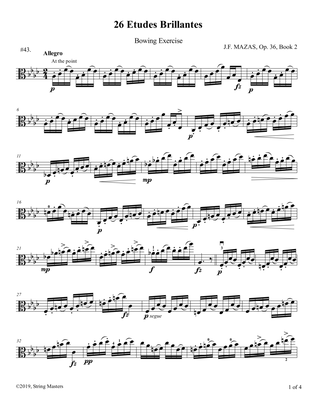 Mazas, Etudes for Viola Op 36, Book 2, No.43