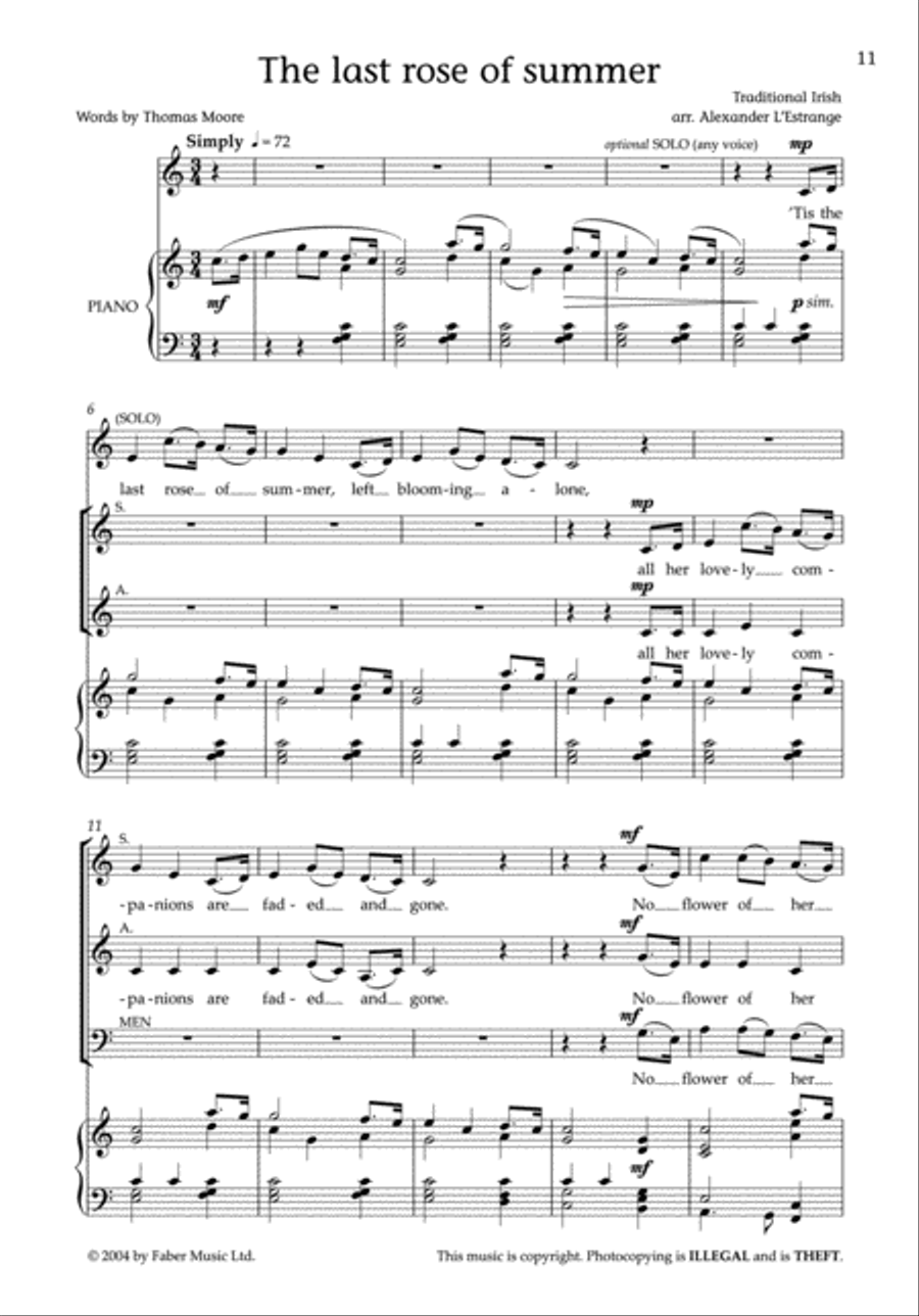 Danny Boy and Other Classic Irish Melodies 3-Part scores gallery preview page 9