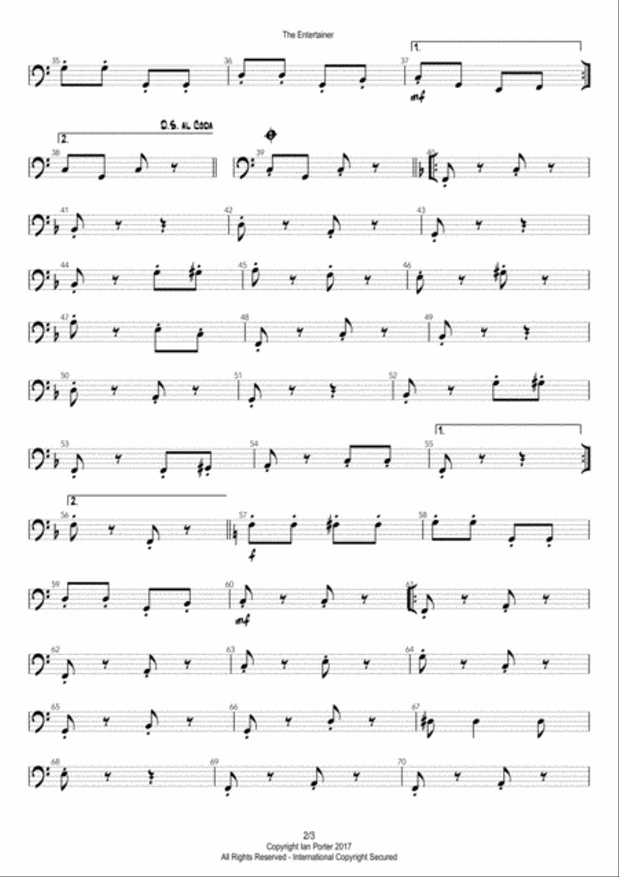 The Entertainer - Ukulele Ensemble Ukulele scores gallery preview page 2