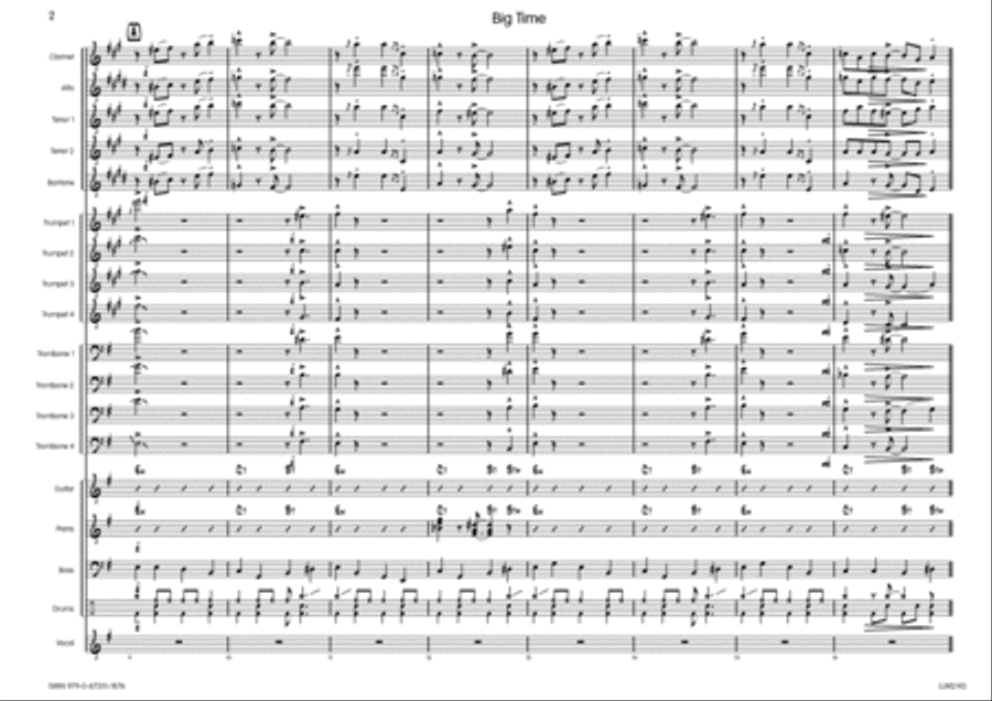 Big Time Big Time Big Band scores gallery preview page 3