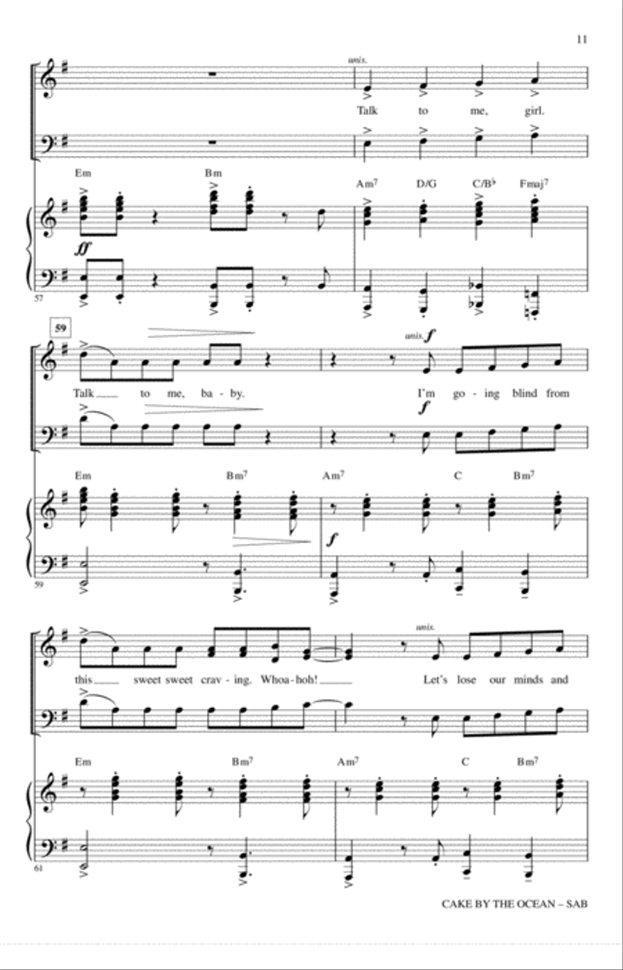 Cake By The Ocean 3-Part scores gallery preview page 10