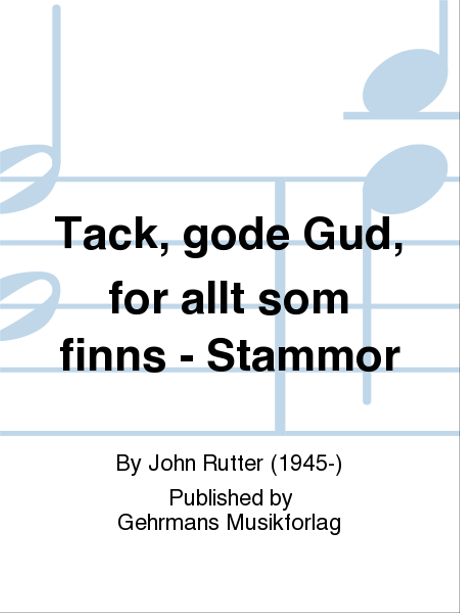 Tack, gode Gud, for allt som finns - Stammor 4-Part scores gallery preview page 1