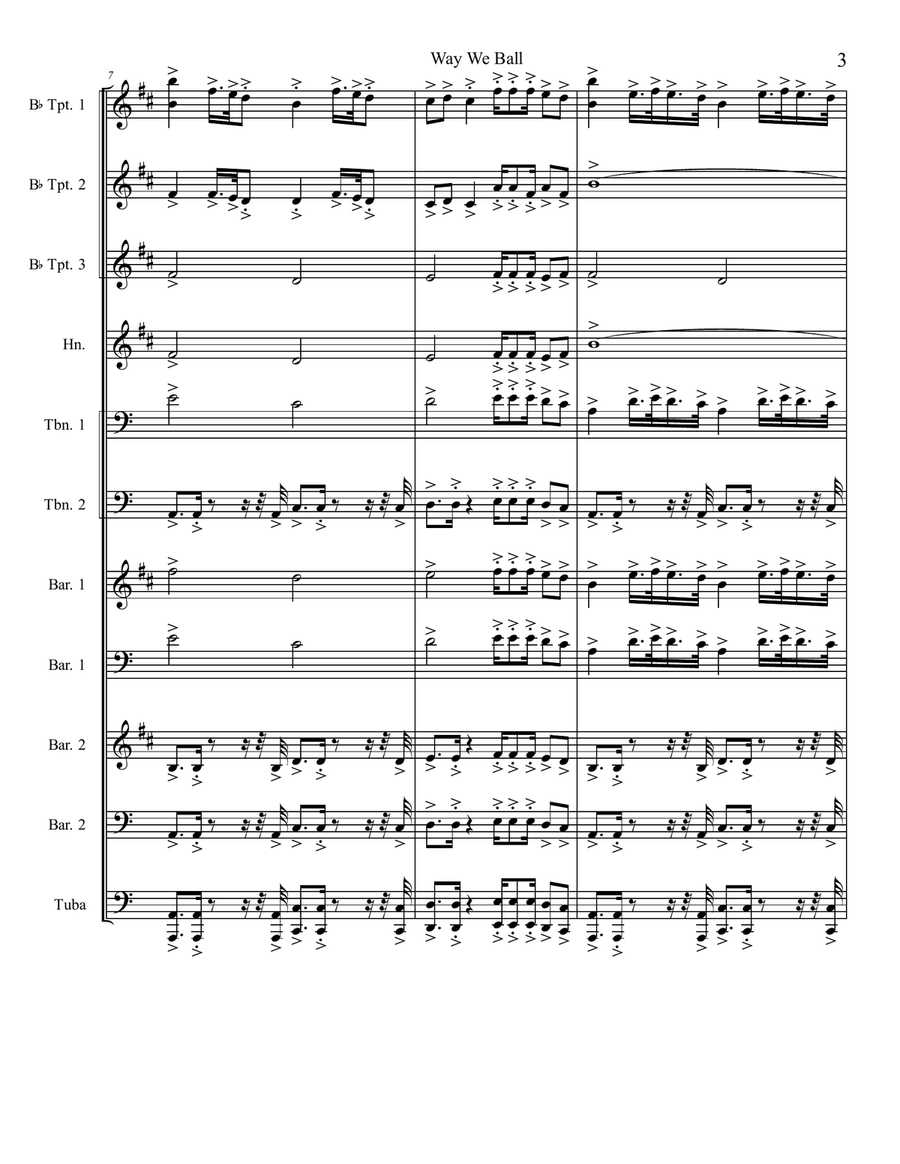 The Way We Ball Brass Ensemble scores gallery preview page 4