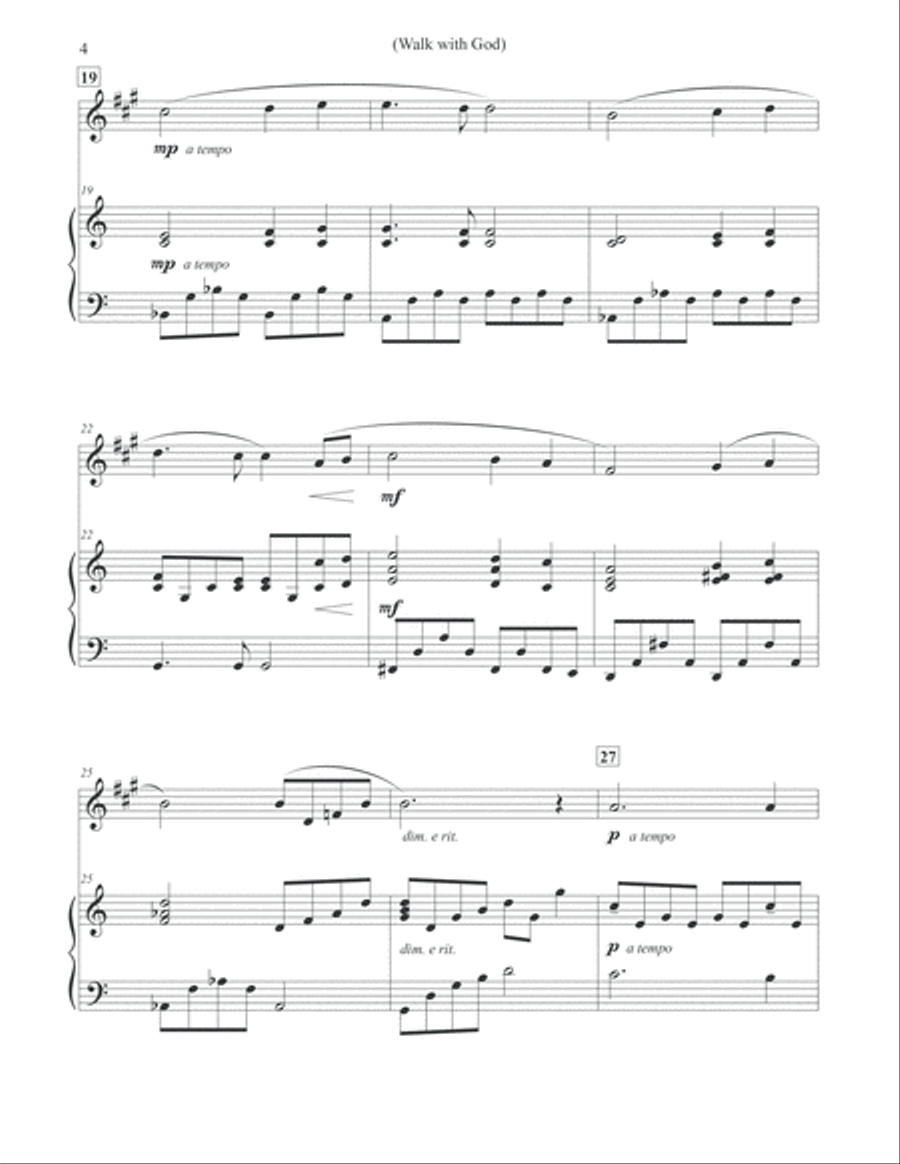 Walk with God - Alto Sax & Piano Alto Saxophone scores gallery preview page 4