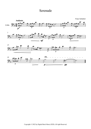 Book cover for Serenade - Franz Schubert (Cello)