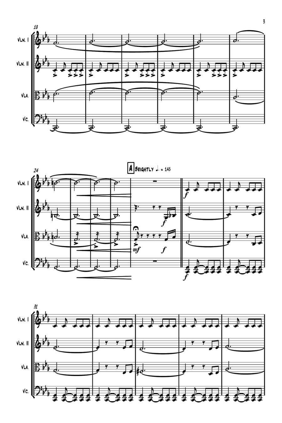 Medley: Wheel Of Fortune with The Medallion Calls, Jack Sparrow, I See Dead People In Boats, and ... String Quartet scores gallery preview page 3
