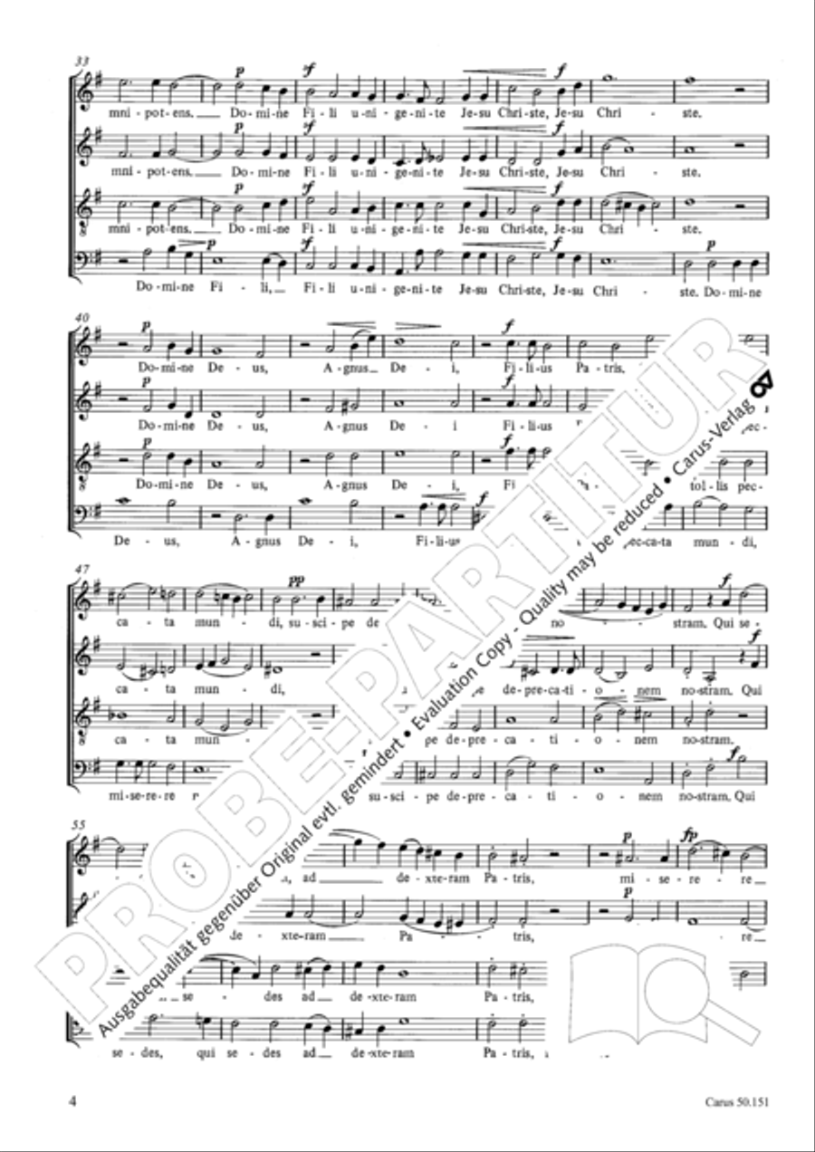 Missa St. Crucis in G Missa St. Crucis in G 4-Part scores gallery preview page 5