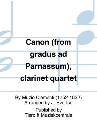 Canon - from 'Gradus ad Parnassum', Clarinet Quartet