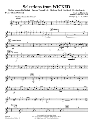 Selections from Wicked (arr. Jay Bocook) - Eb Alto Saxophone 2