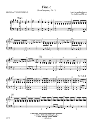 Finale (from Symphony No. 5): Piano Accompaniment
