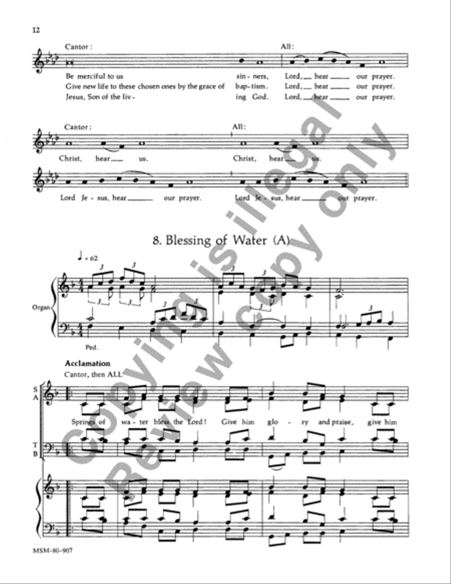 Rite of Christian Initiation of Adults 4-Part scores gallery preview page 11