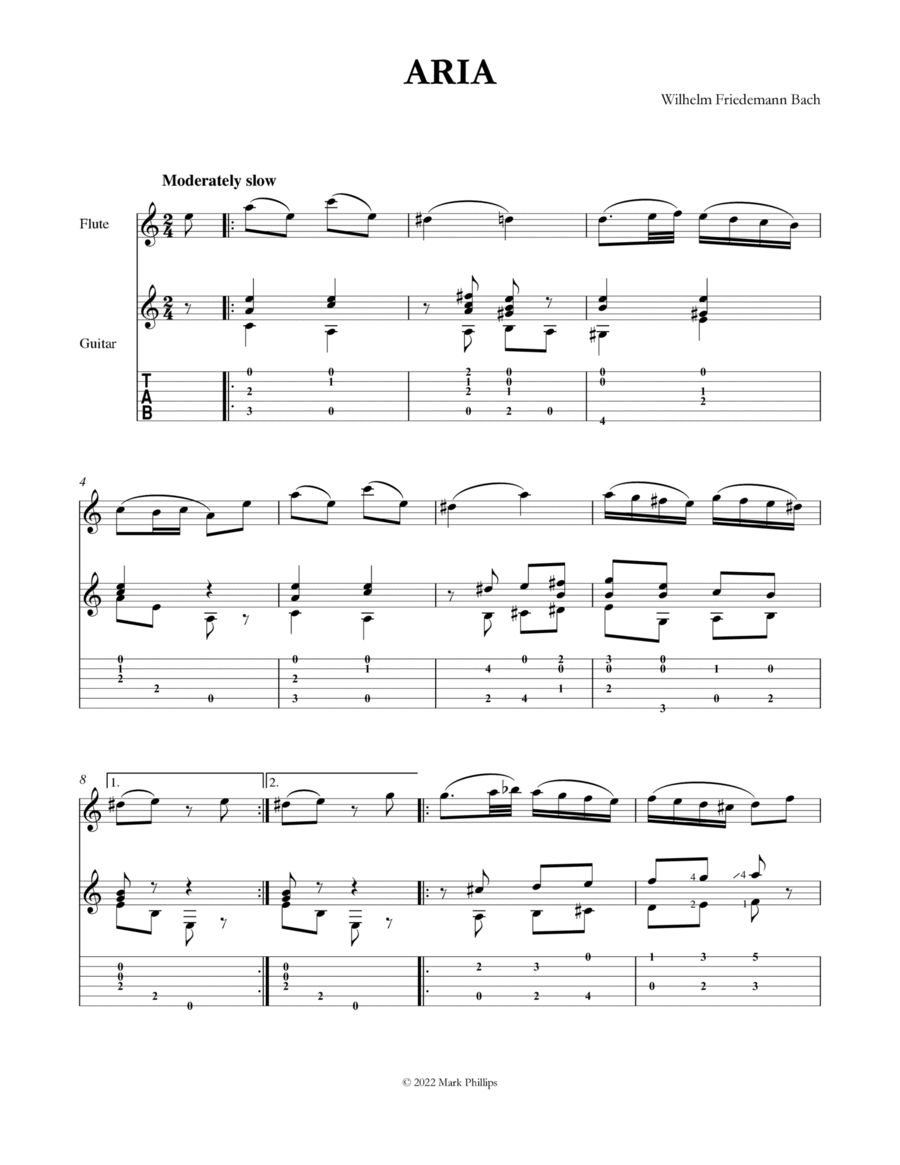 Aria Flute scores gallery preview page 1