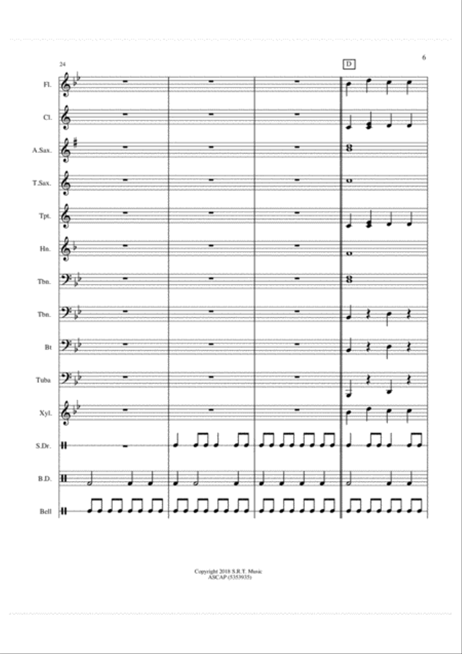 Sleigh Bells Ride Sleigh Bells Ride Concert Band scores gallery preview page 6