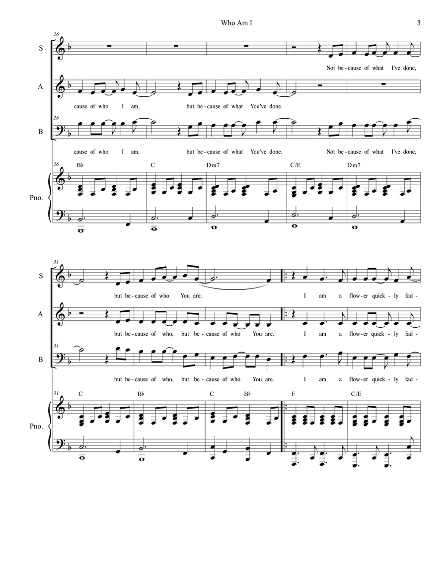 Who Am I 3-Part scores gallery preview page 3