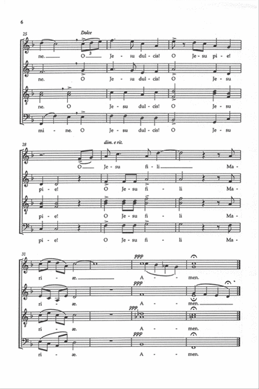 Ave Verum Corpus - SATB 4-Part scores gallery preview page 5