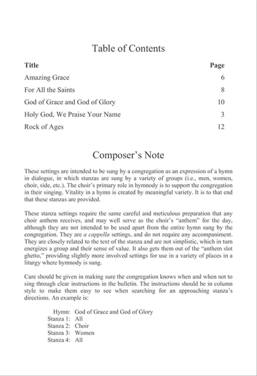 Five Choral Stanzas, Set 2 4-Part scores gallery preview page 2