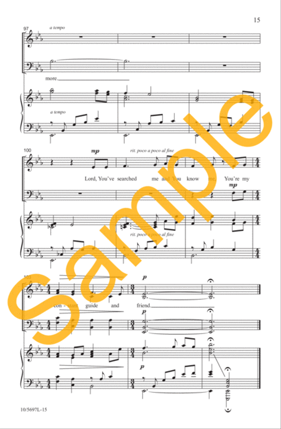 Lord, You've Searched Me and You Know Me 4-Part scores gallery preview page 13