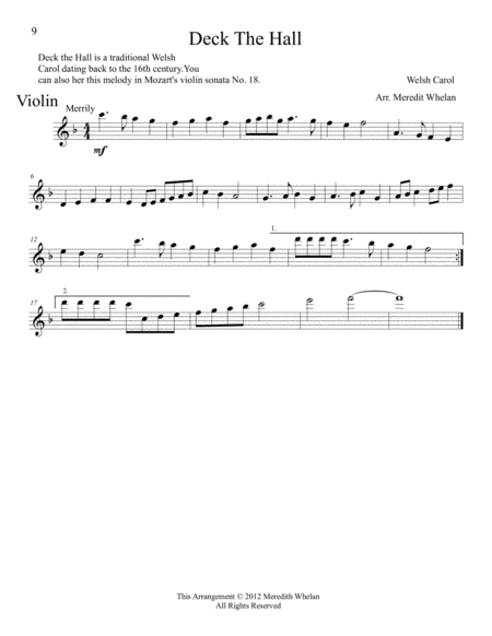 Christmas Duets for Violin & Piano: 11 Traditional Carols image number null