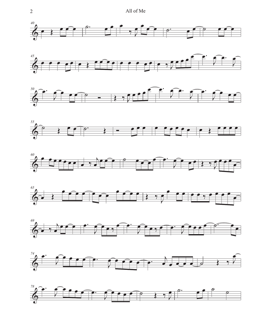 All Of Me Alto Saxophone scores gallery preview page 2