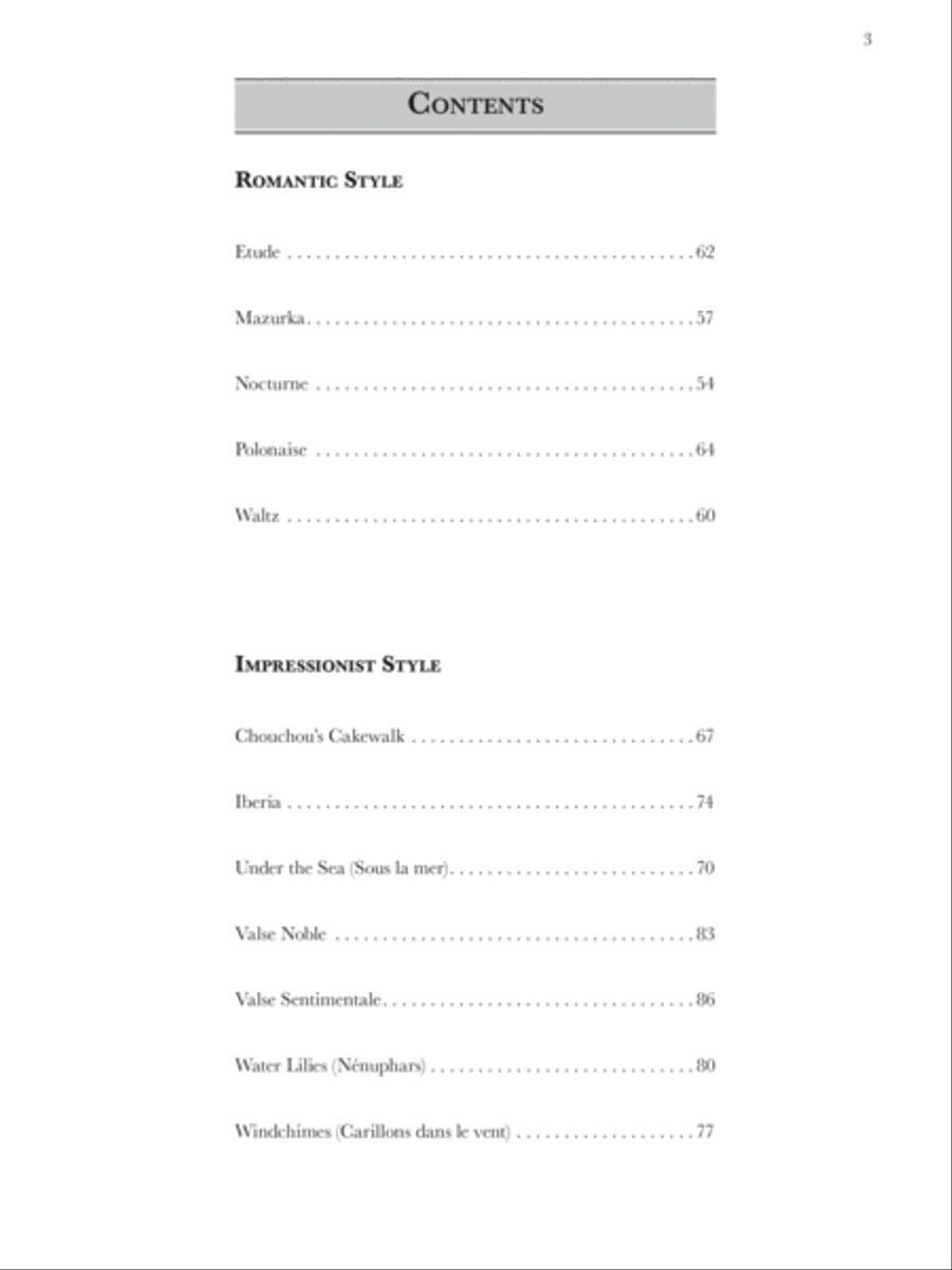 Spotlight on Styles Collection Piano Solo scores gallery preview page 3