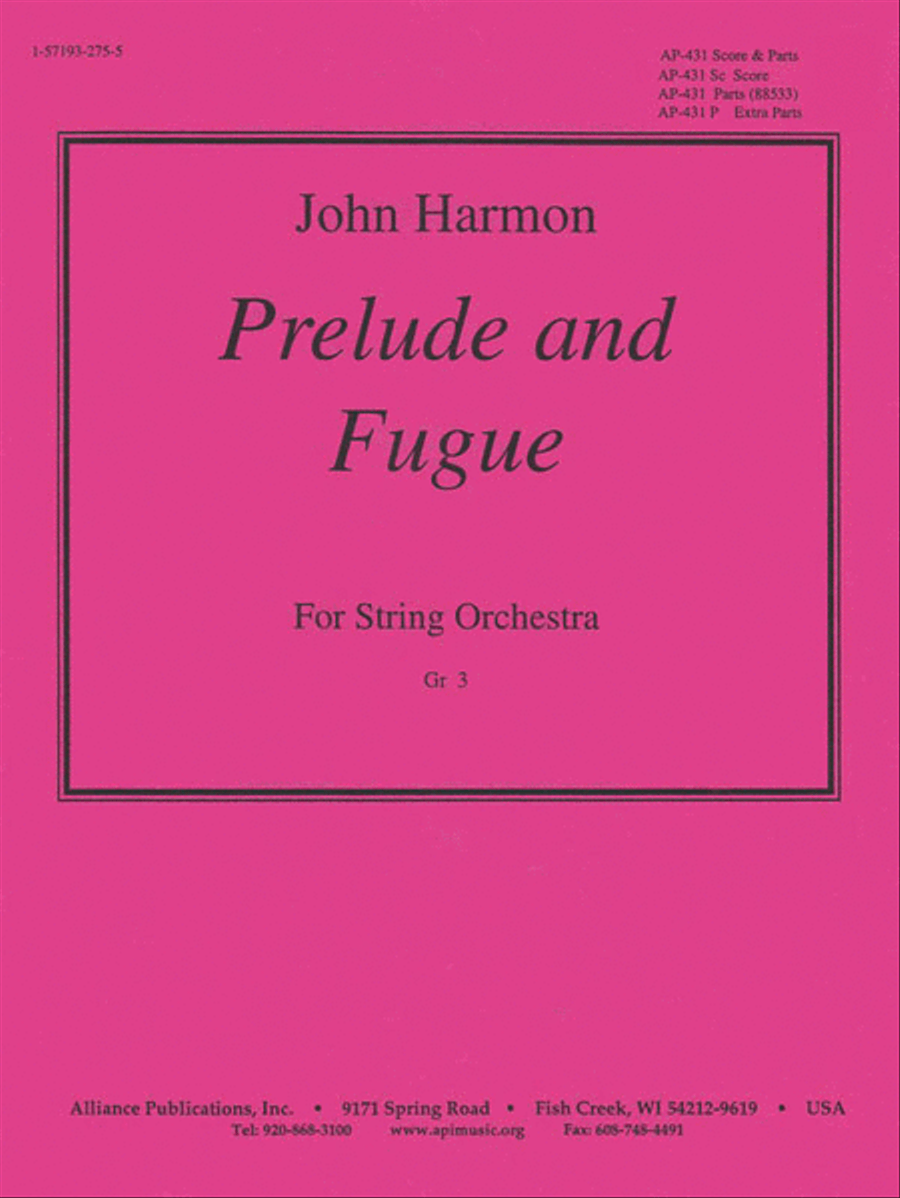 Prelude And Fugue For String Orch - Set