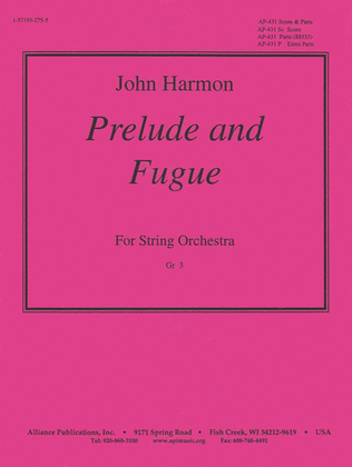 Prelude And Fugue For String Orch - Set