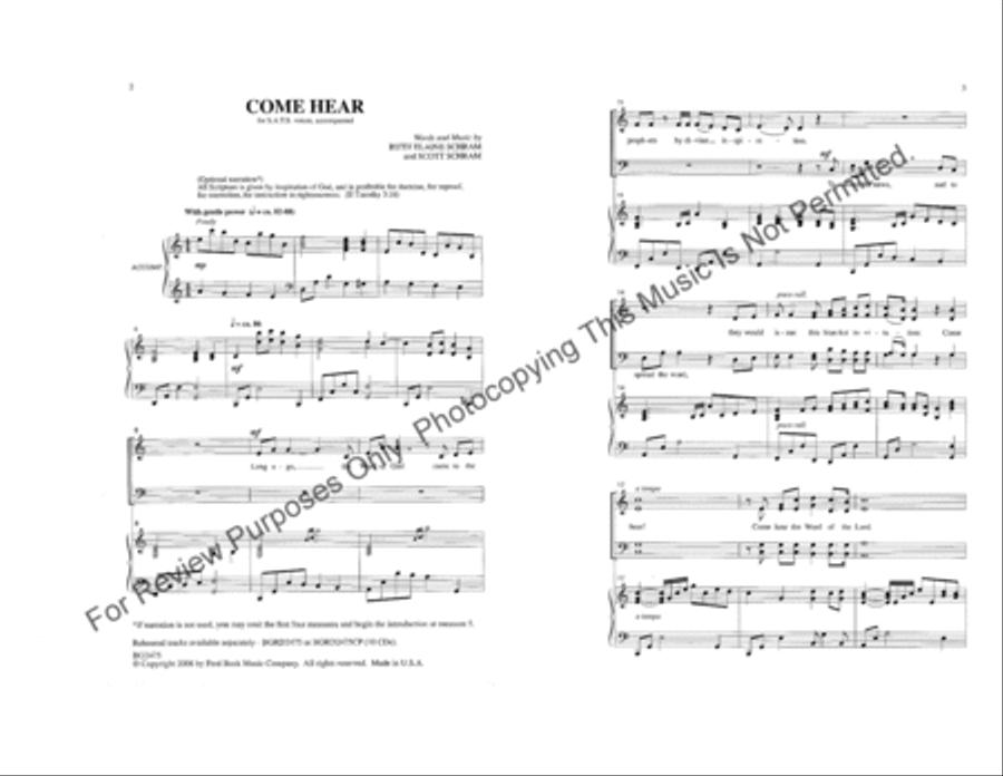 Come Hear Choir scores gallery preview page 2