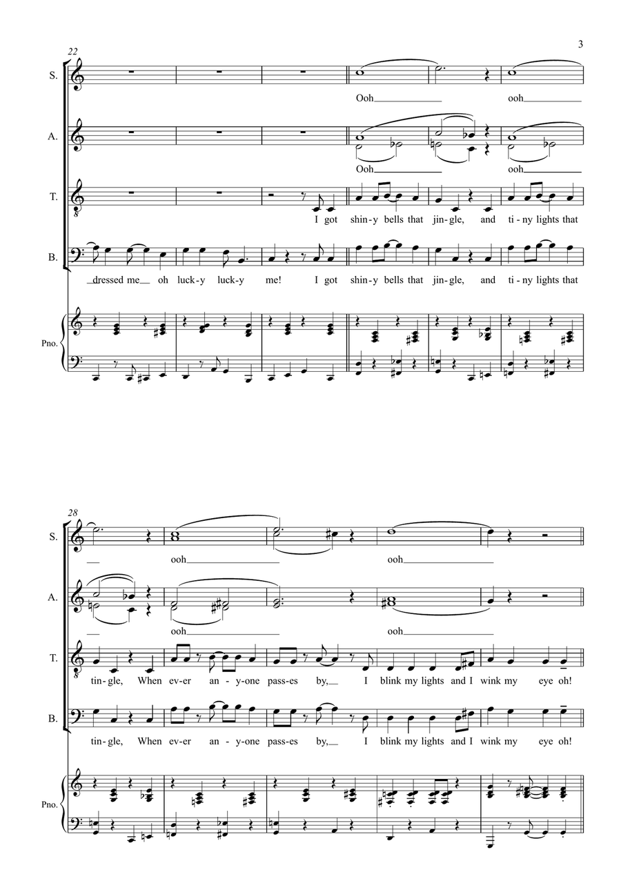 The Happiest Christmas Tree 4-Part scores gallery preview page 3