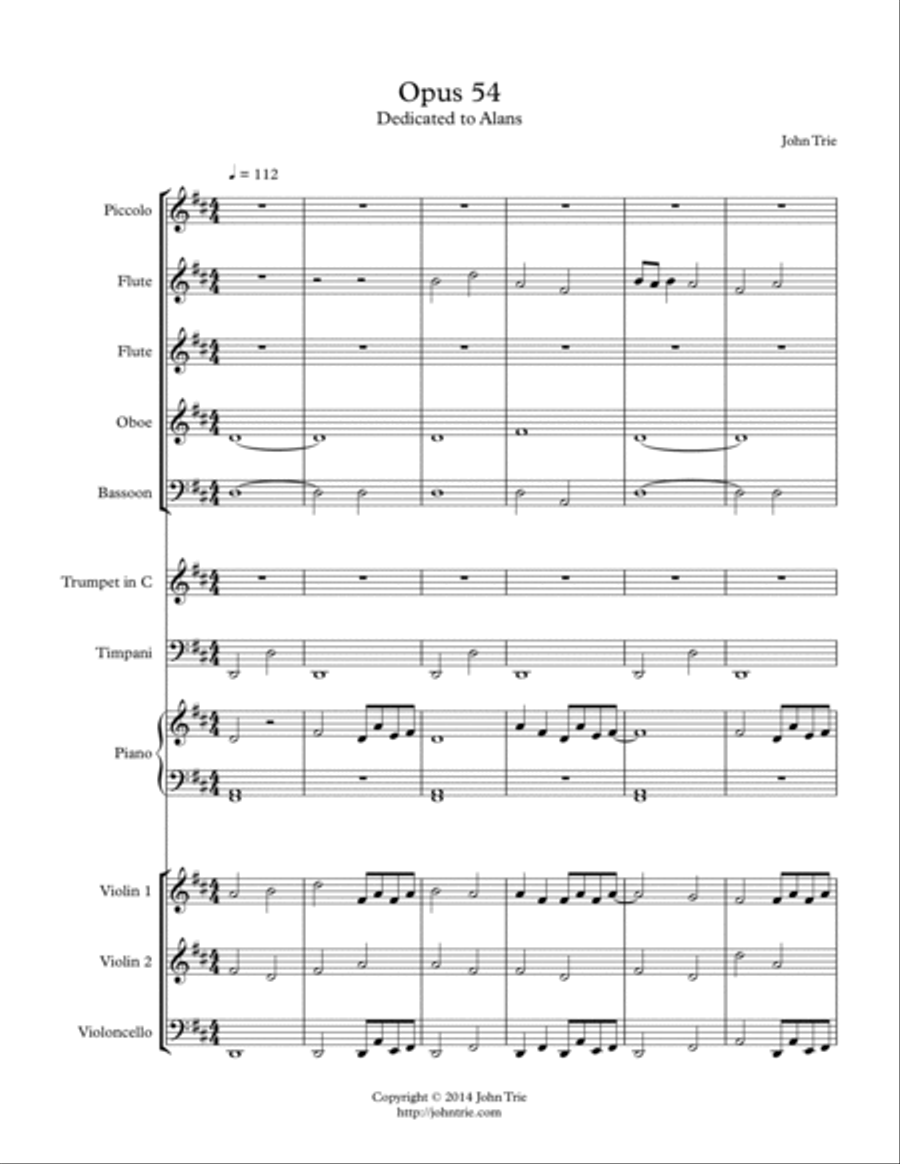 Opus 54 - Dedicated to Alans String Orchestra scores gallery preview page 2