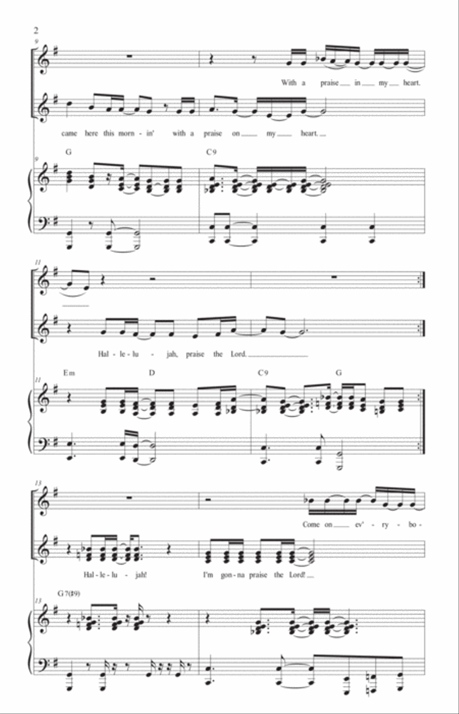 Hallelujah Praise the Lord 3-Part scores gallery preview page 3