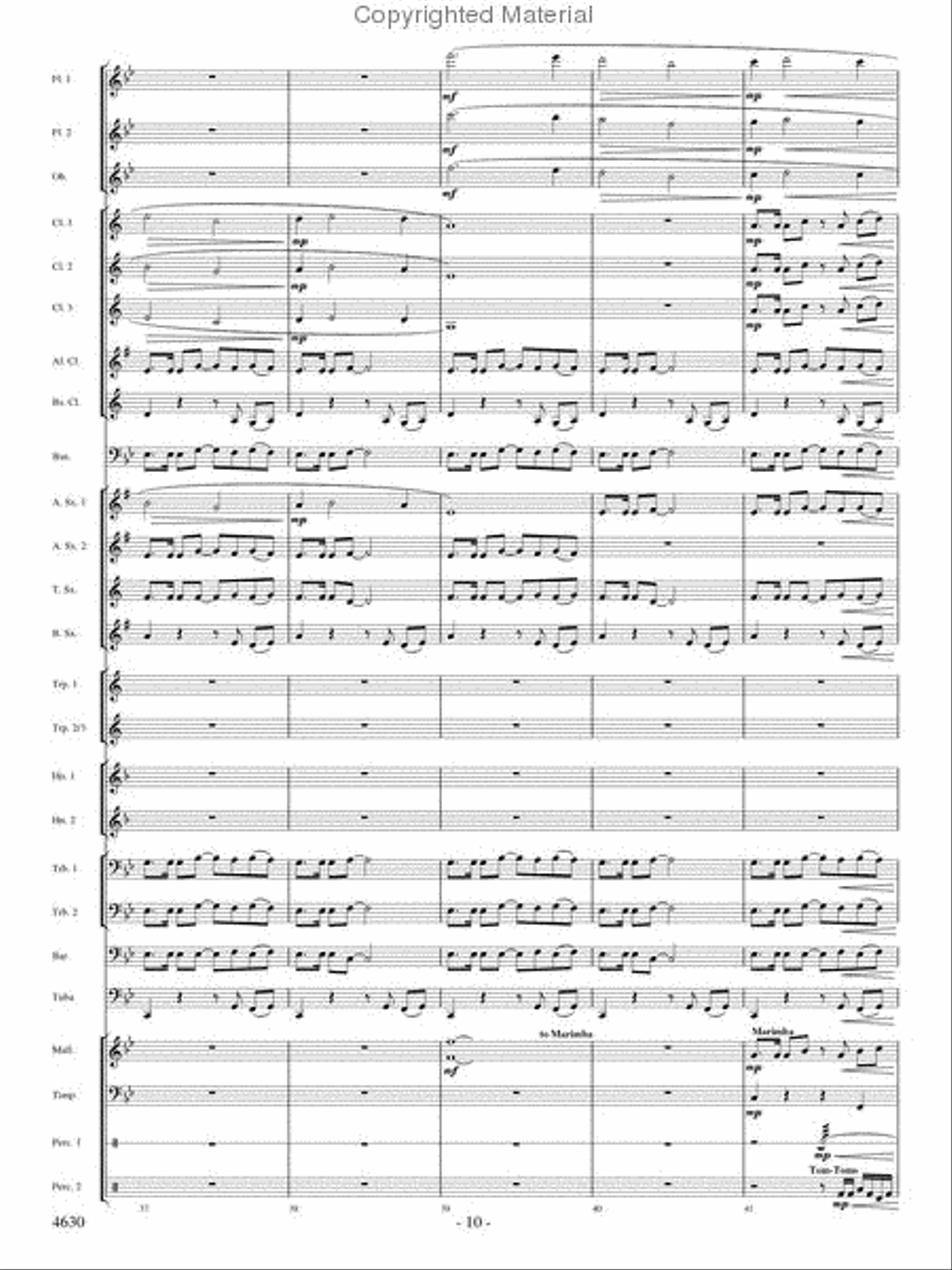 Joyous Alleluias Concert Band scores gallery preview page 9