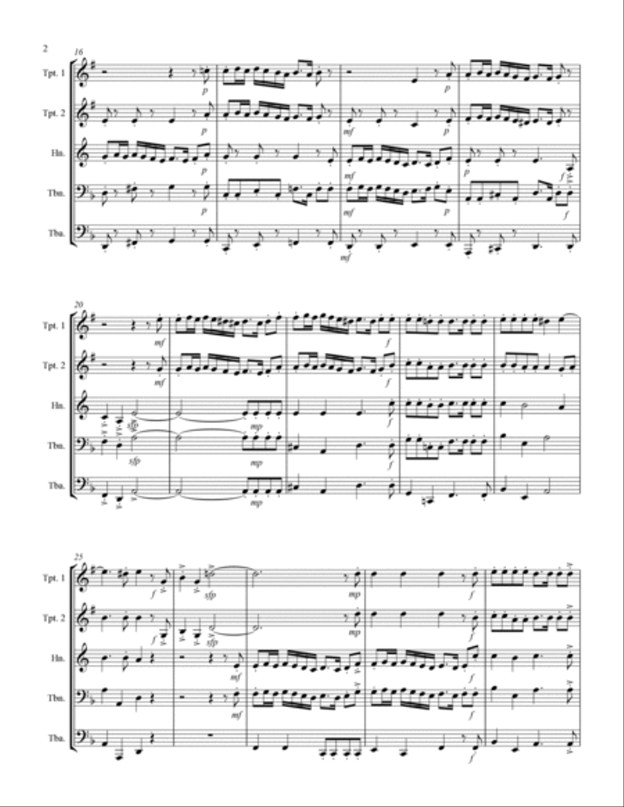 Psalm 19 - Benedetto Marcello (for Brass Quintet) Brass Quintet scores gallery preview page 3