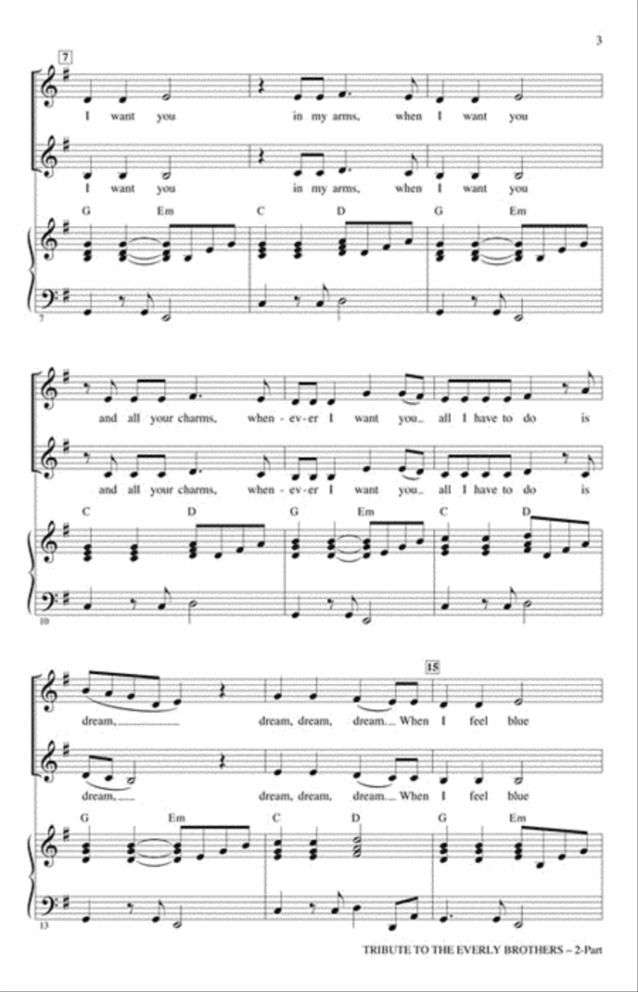 Tribute to the Everly Brothers 2-Part scores gallery preview page 3